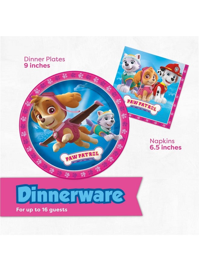 Unique Skye Paw Patrol Birthday Decorations | Serves 16 | Banner, Tablecloth, Plates, Napkins Sticker | Paw Patrol Party Decorations  - Image 4