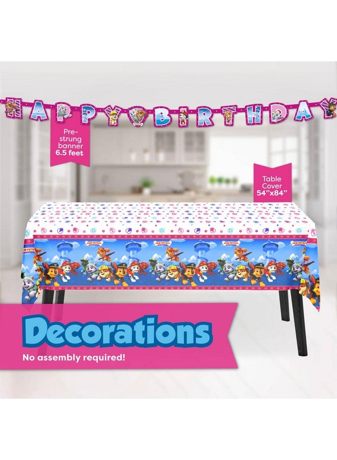 Unique Skye Paw Patrol Birthday Decorations | Serves 16 | Banner, Tablecloth, Plates, Napkins Sticker | Paw Patrol Party Decorations  - Image 3