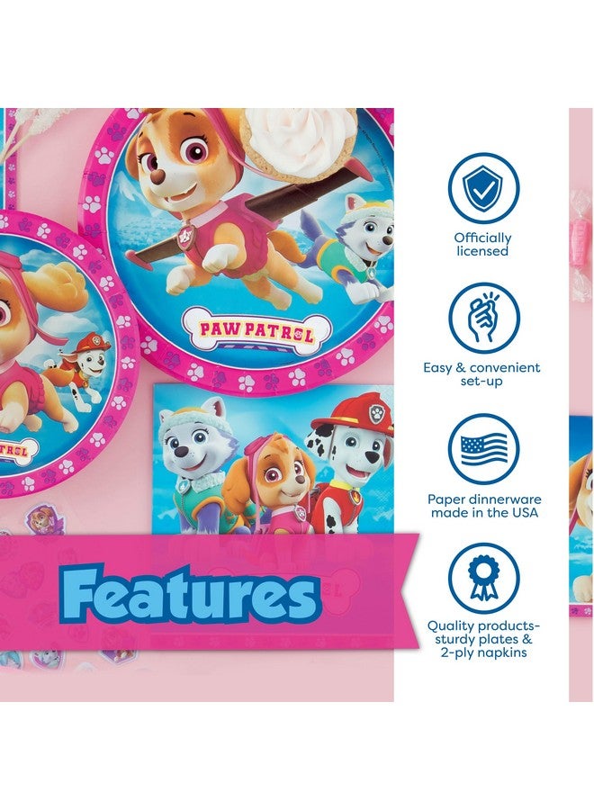 Unique Skye Paw Patrol Birthday Decorations | Serves 16 | Banner, Tablecloth, Plates, Napkins Sticker | Paw Patrol Party Decorations  - Image 5