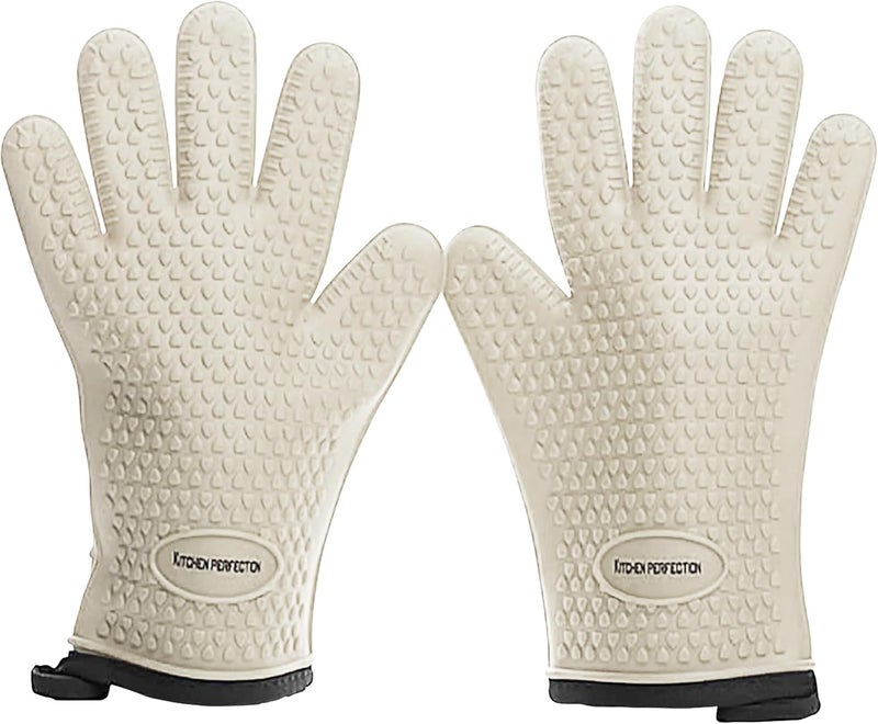 Kitchen perfection S Silicone Smoker Oven Gloves for Women -Extreme Heat Resistant BBQ Gloves -Handle Hot Food Right on Your Grill Fryer |Waterproof Oven Mitts Cooking Gloves |Superior Set+3 Bonuses - Image 1
