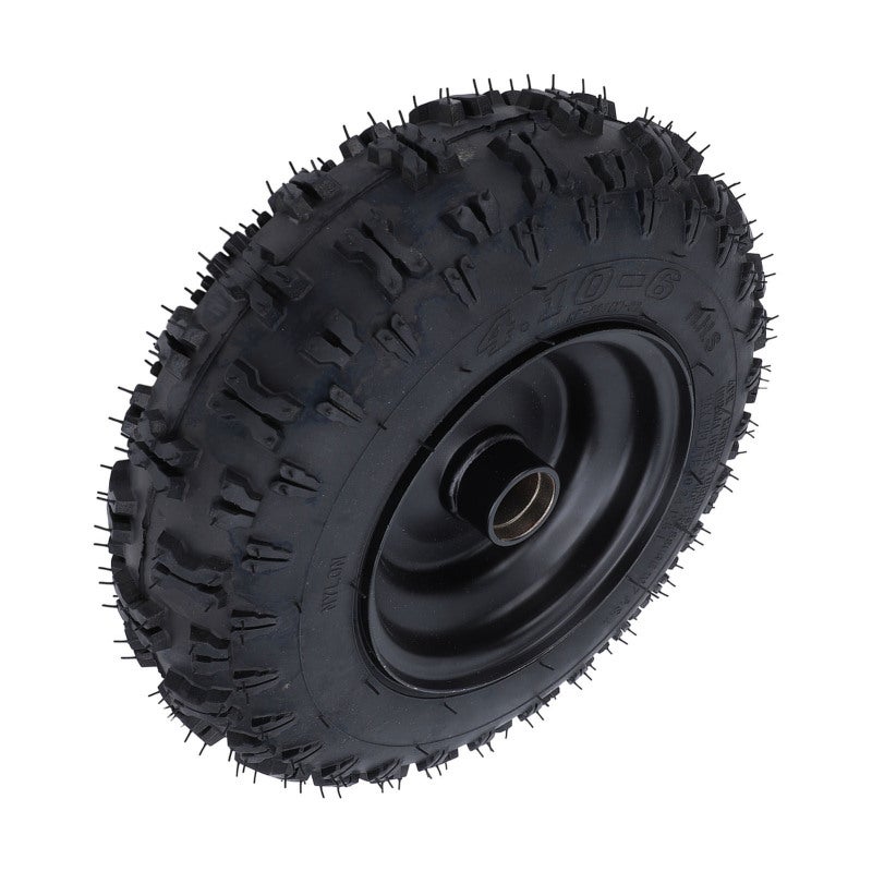 clever 4.10-6 Tire and Wheel Assembly 12.6 Inch Replacement Front Tire with Heavy Duty Rubber Construction - Enhanced Traction Tread Pattern for ATV Mini Bike Scooter Go Kart Lawn Mower Wheelbarrow - Image 3