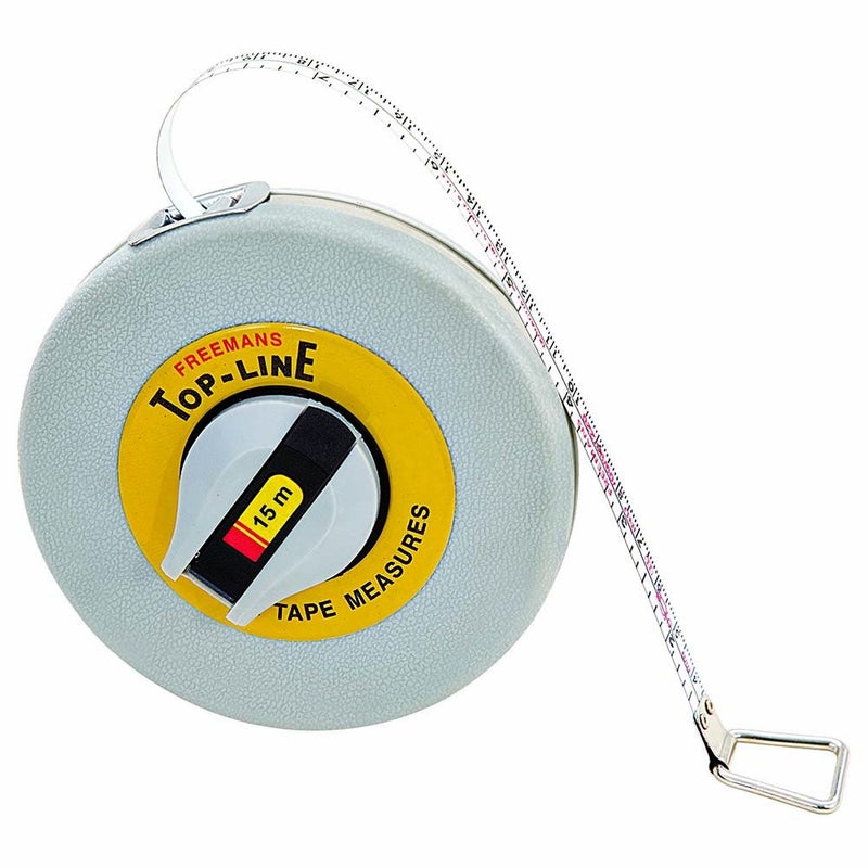 FREEMANS TN15 Top Line 15m:9.5mm Steel Measuring Tape - 15m/50ft || Unbreakable ABS Case || Stainless Steel Band || Dura Coat Tape Blade || Stainless Steel Mouth with End Hook - Image 5