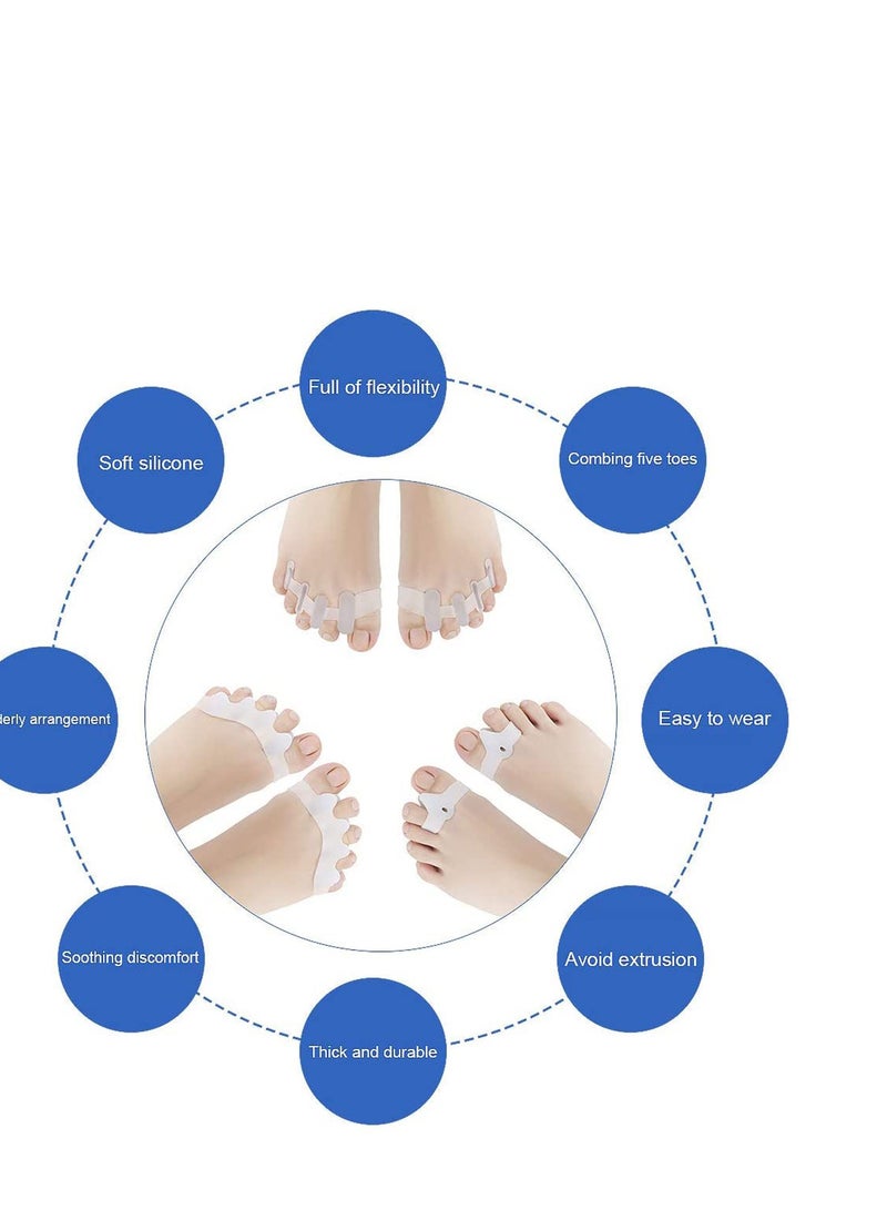 Excefore Gel Toe Separator, Gel Toe Stretchers for Overlapping Toes, Easy Wear in Shoes, Quickly Alleviating Pain After Yoga Activities, Can be used in Nail Art Salon Pedicure Manicure Tool - Image 4
