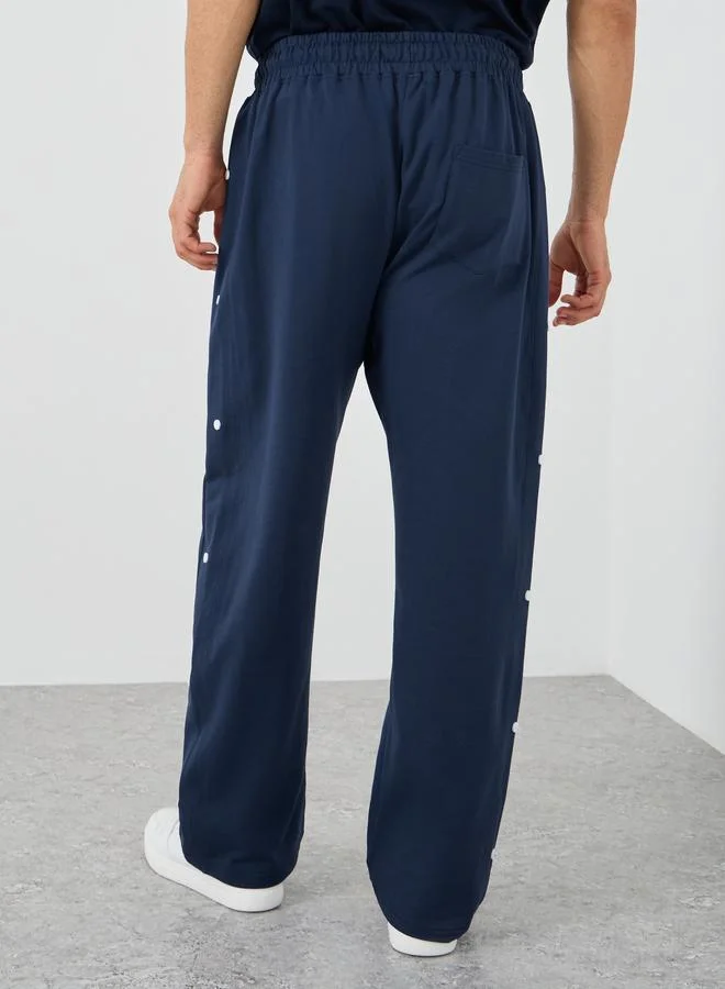 Styli Styli Embroidered Logo Oversized Joggers with Drawstring