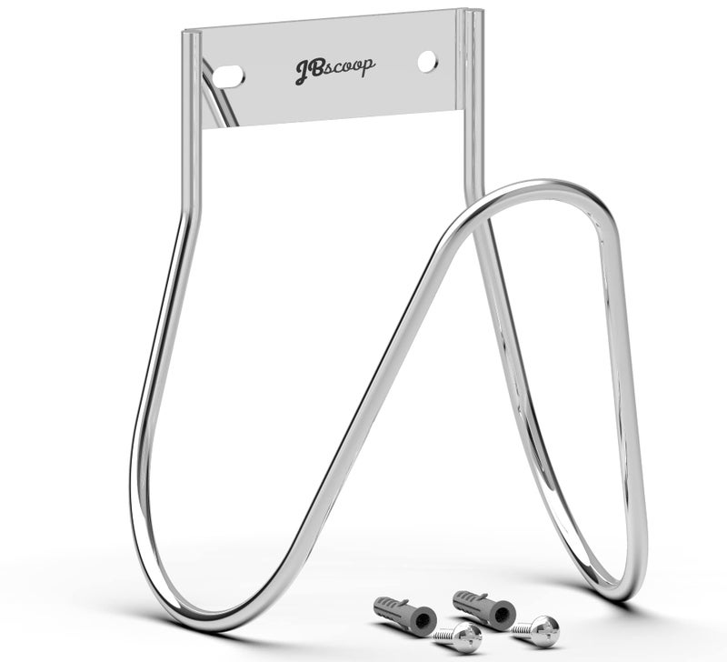 JBscoop Garden Hose Holder Stainless Steel Small Wall Mount Garden Hose Hook, Ideal for Water, Air, Hydraulic Hose, Ropes, Extension Cords Heavy Duty & Rust Proof Large Set of 1 - Image 5