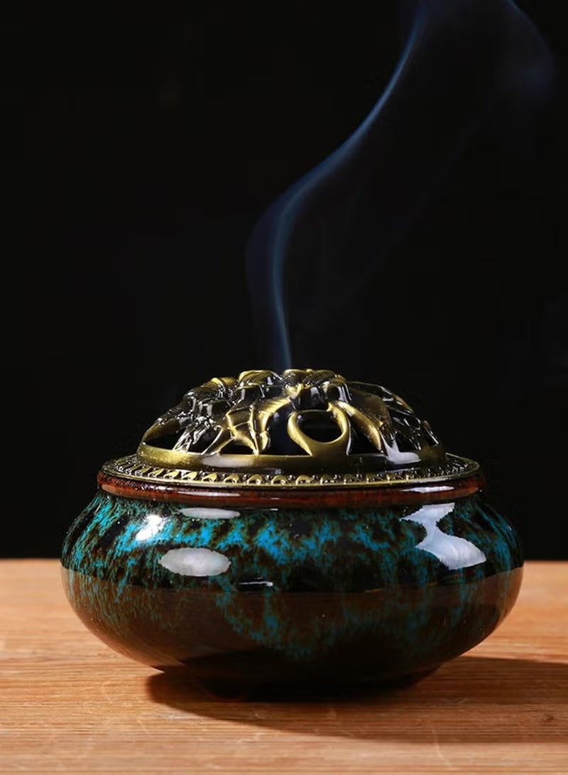 Aramu Ceramic Incense Burner with Incense Stick Holder for Stick or Coil Incense  - Image 2