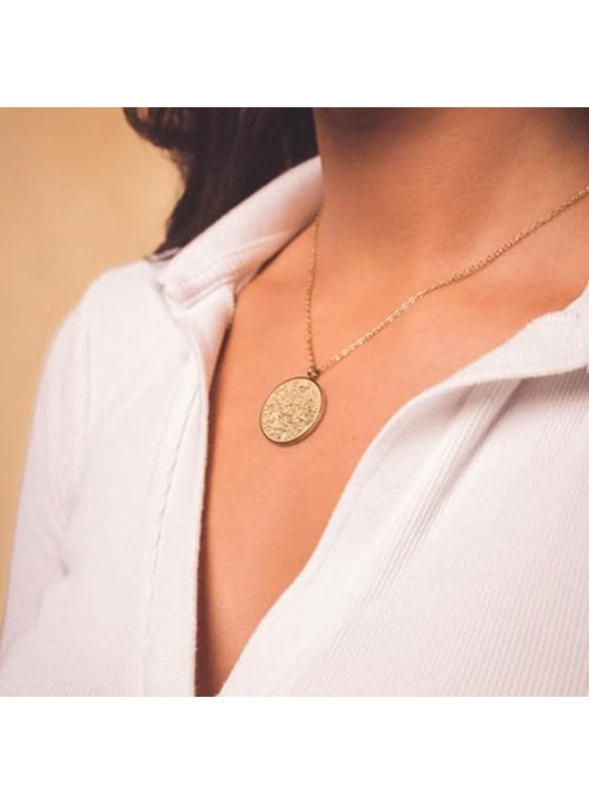 Ayat al-Kursi chain pendant made of stainless steel with gold plating - Image 4