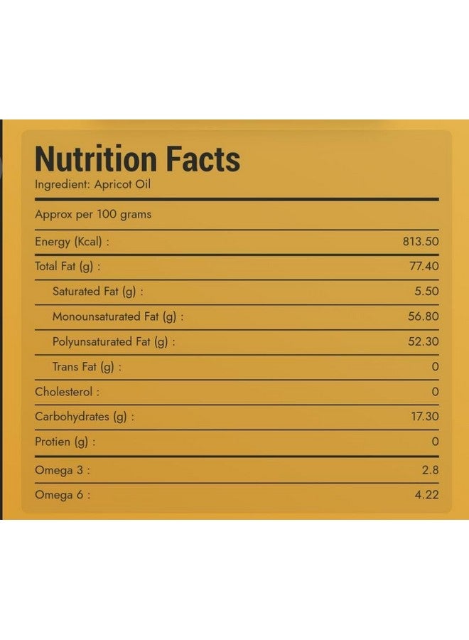 SUTRA Apricot Oil 100ml |Edible|khubani ka tel|Natural Extraction Oil|Cold Pressed Oil - Image 5