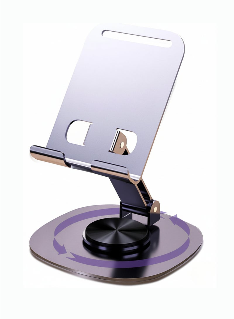 360° Rotatable Foldable Mobile Phone Stand | Adjustable Holder with Silicone Grip | Portable Desktop Mount for All Smart phones - Image 1