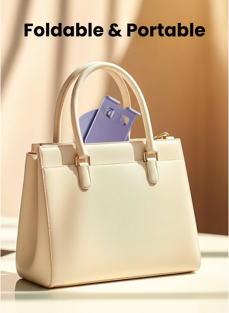 360° Rotatable Foldable Mobile Phone Stand | Adjustable Holder with Silicone Grip | Portable Desktop Mount for All Smart phones - Image 5