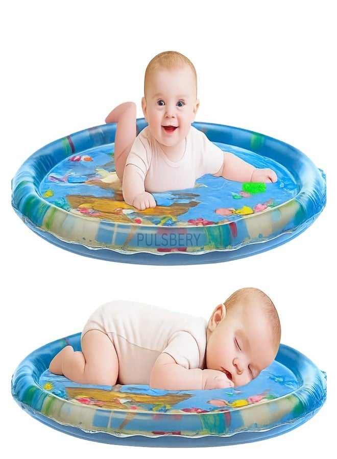 PULSBERY بساط لعب مائي من بولسبري للأطفال، مناسب للعب على البطن، بتصميم مستوحى من عالم ما تحت الماء، ومناسب للأطفال حديثي الولادة من عمر 6 إلى 12 شهرًا، بساط أرضي لتنمية مهارات نمو الأطفال، بساط أنشطة للأطفال، مناسب للاستخدام الداخلي والخارجي (عبوة من قطعة واحدة). - Image 3