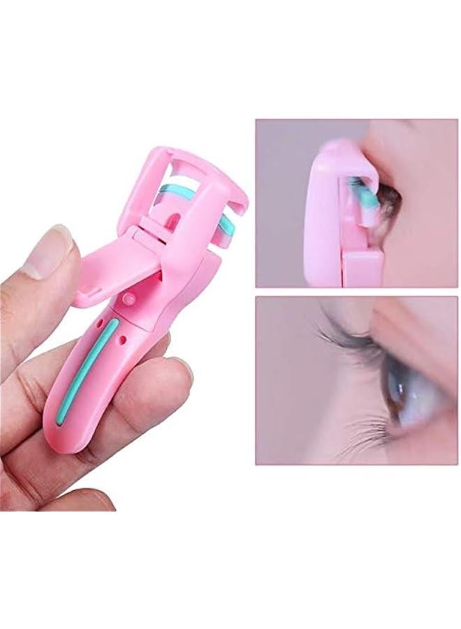 Generic 1 PCS Maryann Eyelash Curler Plastic Portable Roll-up Free Eyelid with 2 Rubber Pads - Image 4