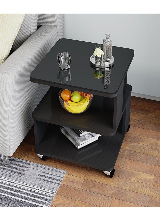 فاشون هوم الحديثة متعددة الأغراض تصميم فريد من نوعه منضدة بسيطة طاولة جانبية متينة غرفة المعيشة خزانة بجانب السرير 40x40x50 سم - Image 3