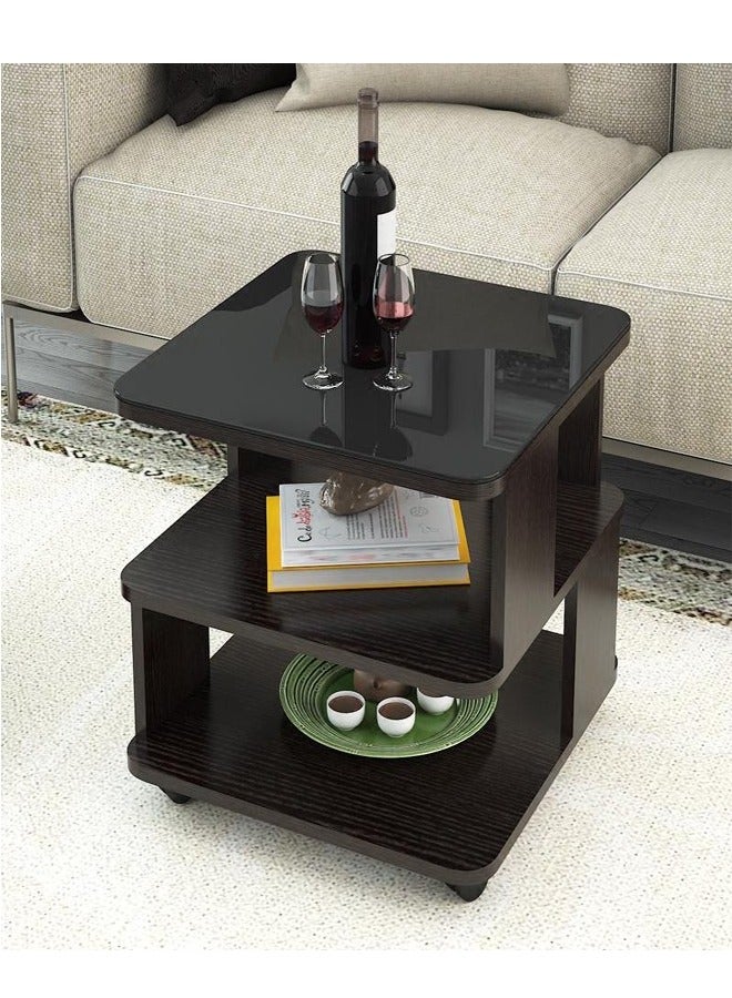 فاشون هوم الحديثة متعددة الأغراض تصميم فريد من نوعه منضدة بسيطة طاولة جانبية متينة غرفة المعيشة خزانة بجانب السرير 40x40x50 سم - Image 2