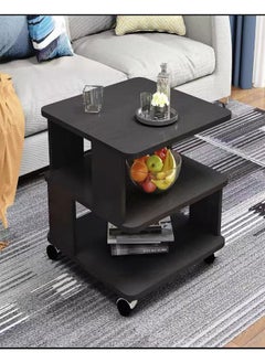 فاشون هوم الحديثة متعددة الأغراض تصميم فريد من نوعه منضدة بسيطة طاولة جانبية متينة غرفة المعيشة خزانة بجانب السرير 40x40x50 سم  - Image 3
