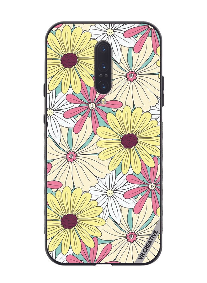 VR CREATIVE Protective Case Cover For OnePlus 7 Pro Flowers Design Multicolour - Image 1