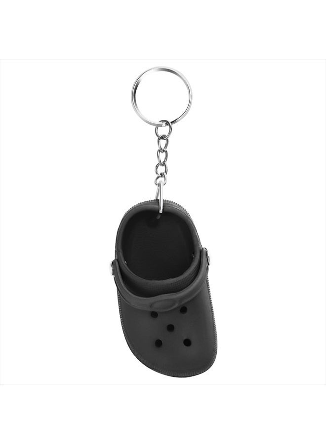 WLLHYF Cute Shoes Keychain, Ladies Mini Slippers Small Hole Pendant Accessories Men's Trendy Keychain(1Pcs) (Black) - Image 1