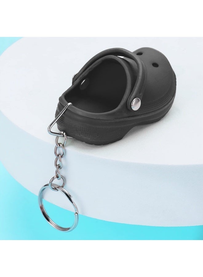 WLLHYF Cute Shoes Keychain, Ladies Mini Slippers Small Hole Pendant Accessories Men's Trendy Keychain(1Pcs) (Black) - Image 4