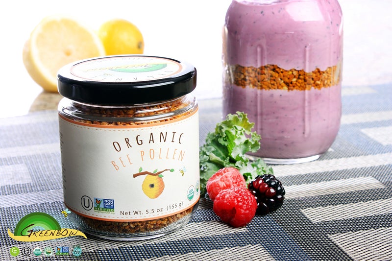 Greenbow Organic Bee Pollen - 100% USDA Certified Organic, Non-GMO, Halal, Kosher Certified, Pure & Natural Bee Pollen - Superfood Packed with Proteins, Vitamins & Minerals - Gluten Free - 155g - Image 4