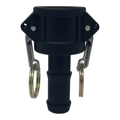Gloxco Poly Cam Lock Fitting, Type C, 3/4" Female Camlock x 3/4" Hose Shank, Each - Image 1