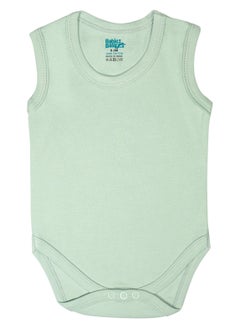 BabiesBasic 100% Super Combed Cotton, Sleeveless Bodysuit, for New Born to 24months. Set of 4, Green, Beige, Blue, Mocha - pzsku/ZFA3AF11C74669062DACDZ/45/1741244118/93f00d87-ea27-4428-91c9-4271522be20a