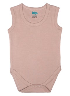 Babies Basic BabiesBasic 100% Super Combed Cotton, Sleeveless Bodysuit, for New Born to 24months. Set of 4, Green, Beige, Blue, Mocha  - Image 5