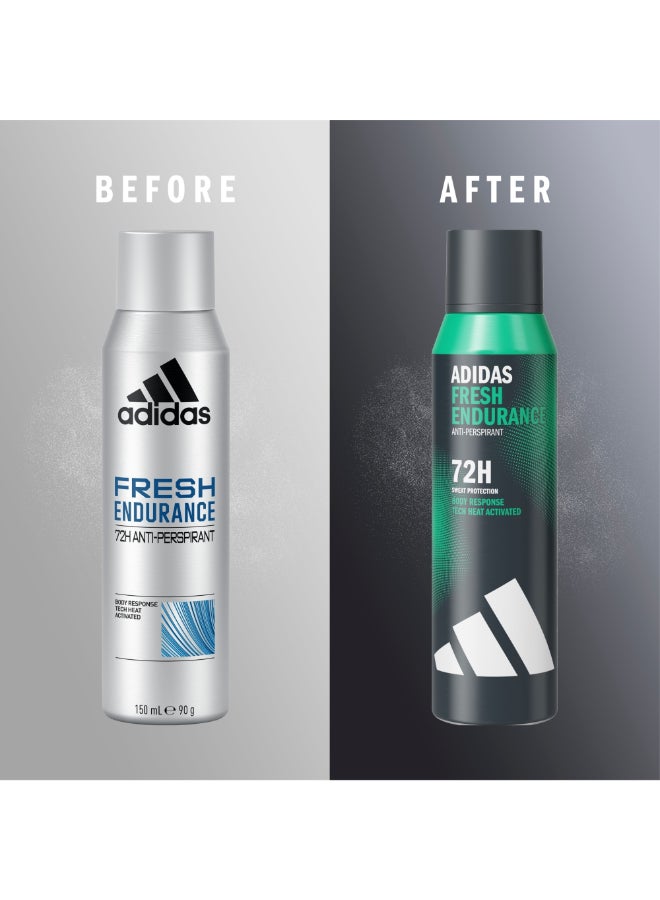 Adidas Fresh Endurance Antiperspirant Spray 150ml - Image 5