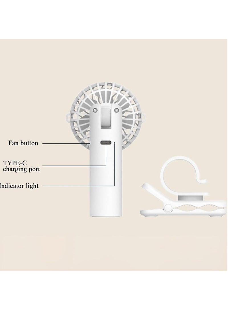 ZTEK Portable Handheld Fan - Clamp-On Umbrella Fan Personal Air Cooler | USB Charging Electronics, Adjustable 3 Wind Speeds Solution for Computer Desk, Tent, Stroller - Image 5