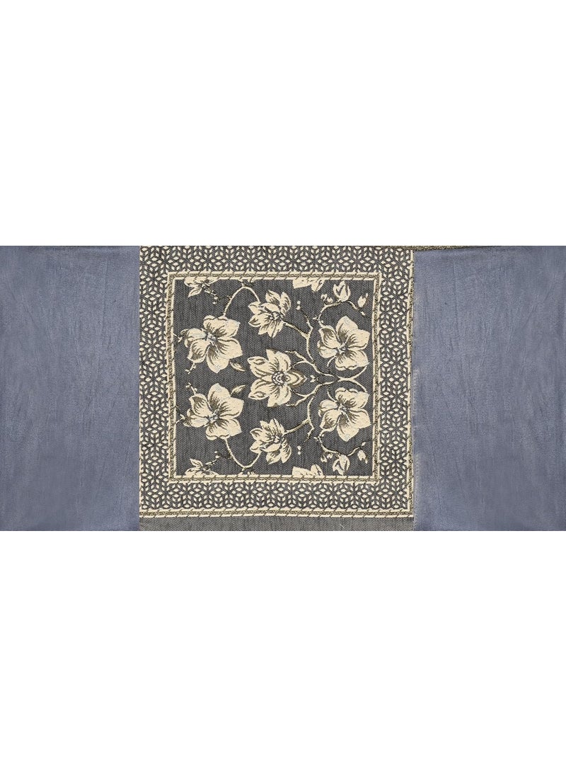 MULTITEX - MULTITEX Heavy Chenille Velvet Sofa Cover with diwan Set and Table Cover Combo Set of 21 pcsGrey - Image 1