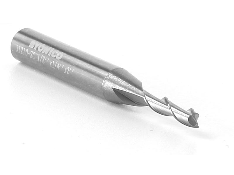 YONICO Upcut Router Bits Spiral 2 Flute Solid Carbide CNC End Mill 1/8-Inch Dia. 1/4-Inch Shank 31210-SC