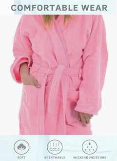 White Rose Pink Color Nightwear Dressing Gowns Bathrobe Small size  - Image 4