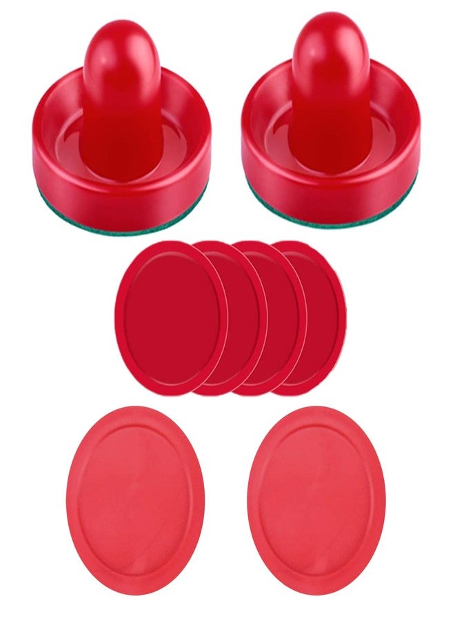 Inscool Air Hockey Pushers and Air Hockey Pucks Air Hockey Paddles, Goal Handles Paddles Replacement Accessories for Game Tables(2-Pack Pushers, 2-Pack 3.25-Inch Pucks，4-Pack 2.5-Inch Pucks) - Image 1