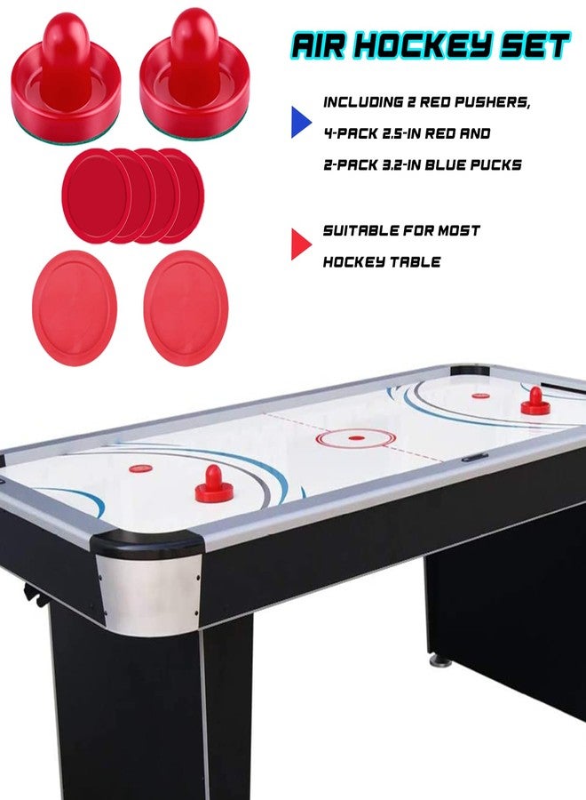 Inscool Air Hockey Pushers and Air Hockey Pucks Air Hockey Paddles, Goal Handles Paddles Replacement Accessories for Game Tables(2-Pack Pushers, 2-Pack 3.25-Inch Pucks，4-Pack 2.5-Inch Pucks) - Image 2