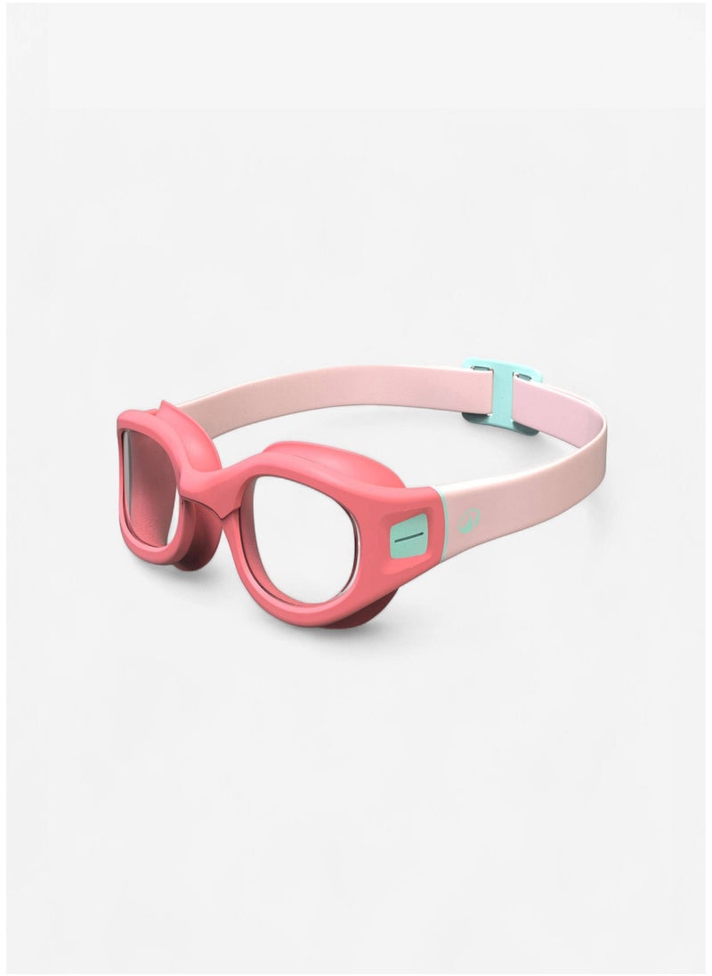 NABAIJI NABAIJI by DECATHLON, Kids' Swimming Goggles UV Anti-Fog Durable & Adjustable Pink Turquoise  - Image 1
