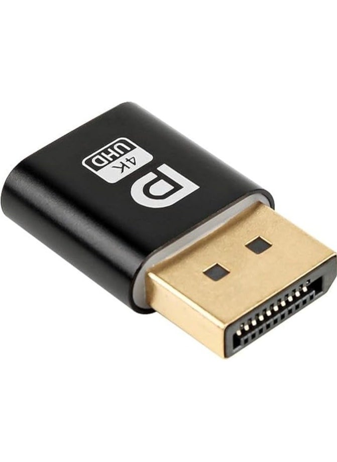 Dummy Plug - DP - Displayport Dummy Plug for Headless Systems, 4K Resolution, Virtual Monitor Emulator