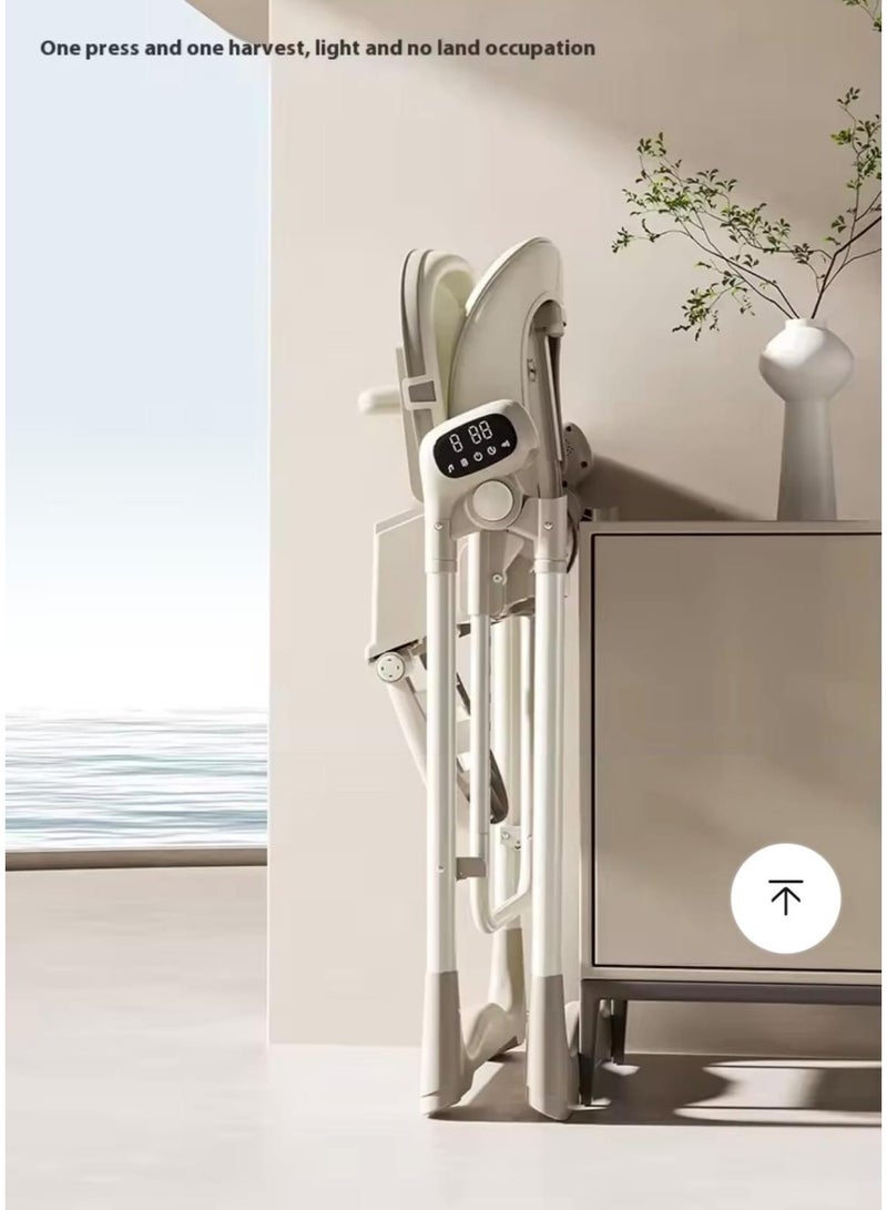 Umbrella multi-functional children's high chair with Bluetooth, timer, music, and 5-speed remote control - Image 5