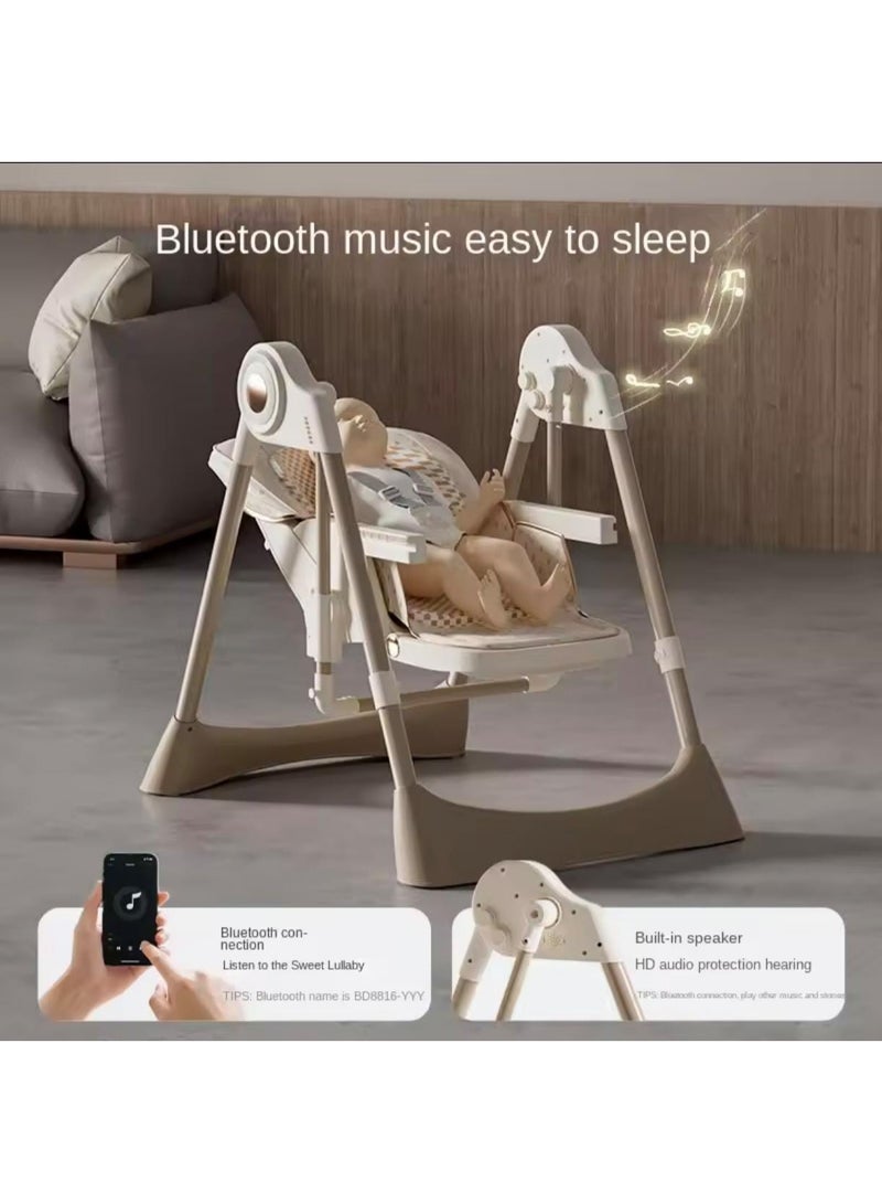 Umbrella multi-functional children's high chair with Bluetooth, timer, music, and 5-speed remote control - Image 3