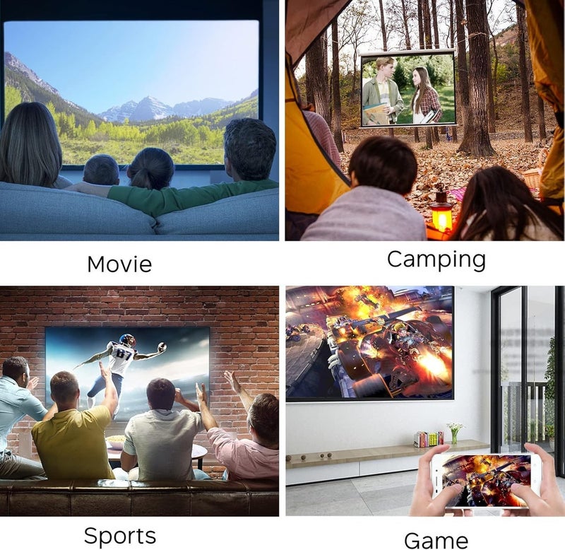 GLEVAR Mini LED Portable Projector – Compact Video Projector for Travel & Bedroom, USB & HDMI Compatible, Remote Control, iPhone Movie Ready, Kids Gift for Home Theater Fun - Image 4