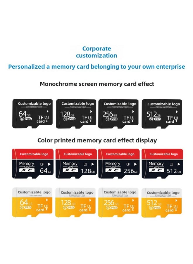 Ultra-high Speed Tf Card 64g Memory Card 128g High Speed 170 M/s Adaptation Motion Camera Drone 256GB-Capacity:128gb-write 150m Read 180m