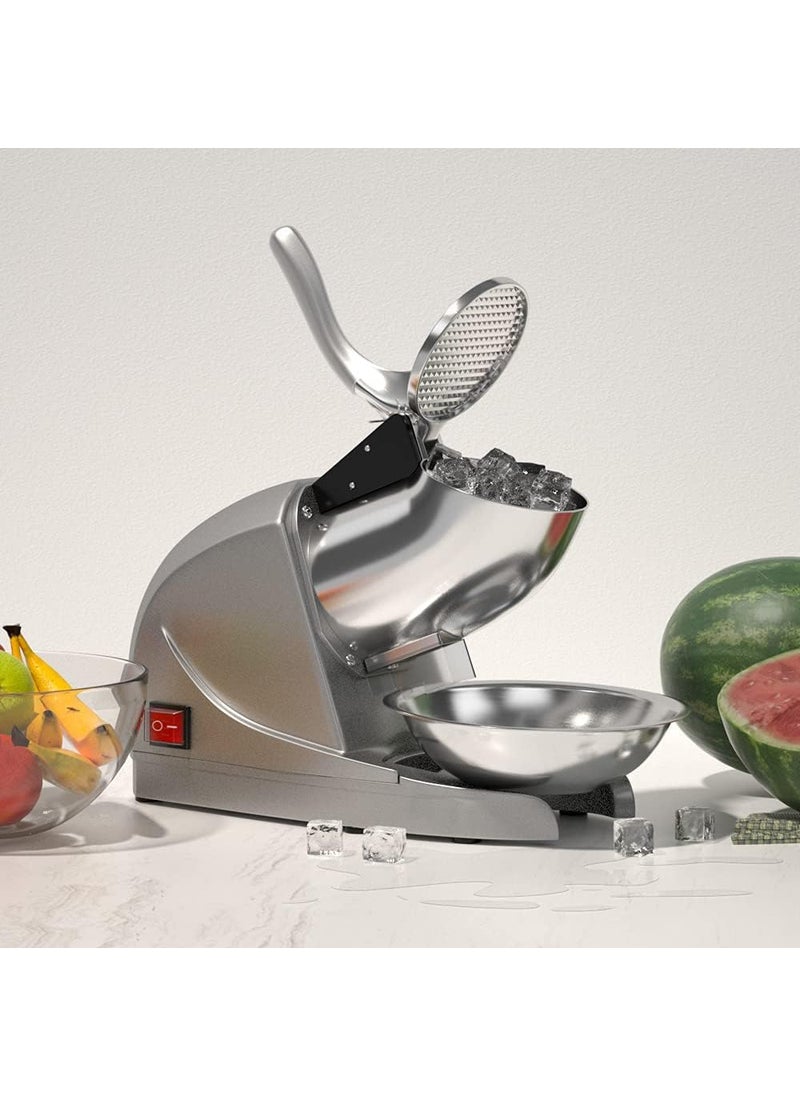 FLOITTUY Ice Gola Making Machine Electric Ice Crusher Machine Snow Cone Maker Stainless Steel Shaved Ice Machine Ice Crushers Use in Homes Cafes  - Image 1