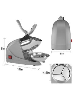 FLOITTUY Ice Gola Making Machine Electric Ice Crusher Machine Snow Cone Maker Stainless Steel Shaved Ice Machine Ice Crushers Use in Homes Cafes  - Image 2