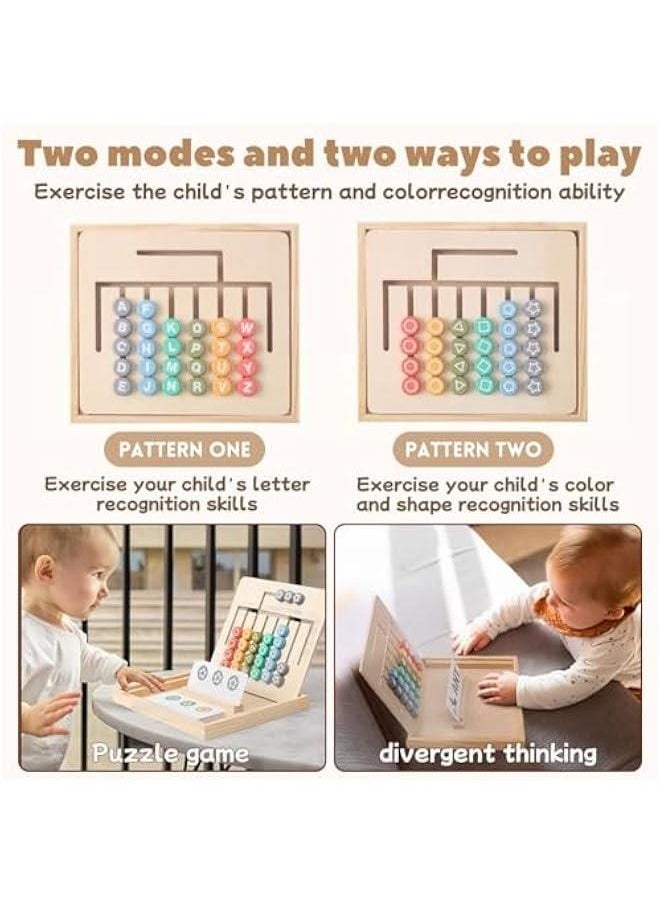 Wooden Montessori Number Jigsaw Puzzle Board-Alphabet Number Shape Learning Puzzle for Kids,Wooden Puzzle,Early Education and Activity Toys for Toddlers,Learning & Educational Toys for Boys ＆ Girls  - Image 3