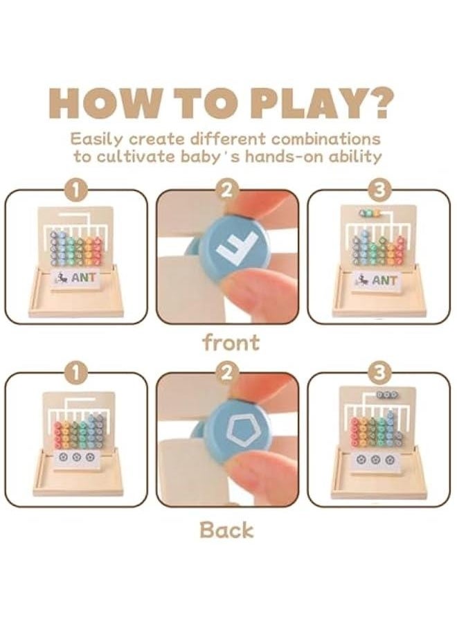 Wooden Montessori Number Jigsaw Puzzle Board-Alphabet Number Shape Learning Puzzle for Kids,Wooden Puzzle,Early Education and Activity Toys for Toddlers,Learning & Educational Toys for Boys ＆ Girls  - Image 5
