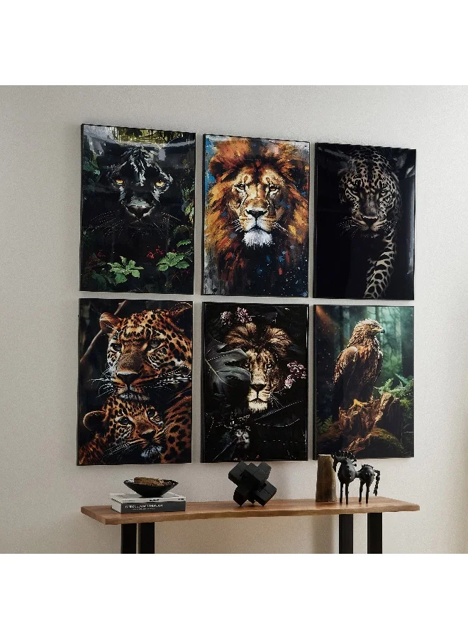 Home Box Fossel Tiger Framed Picture - 50x70x2.5 cm