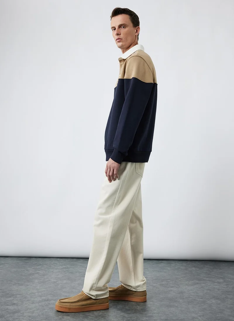 كوتون Vintage Straight Jeans