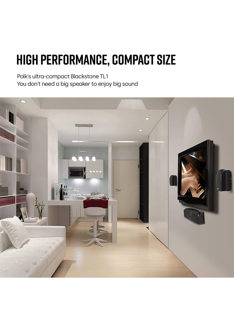 Polk Audio Polk Audio Blackstone TL1 Satellite Speaker (Single, Black) | PowerPort Technology | Hi-Gloss Blackstone Finish | Compact Size, Crisp Sound | Pair with TL Series for Complete Home Entertainment  - Image 5