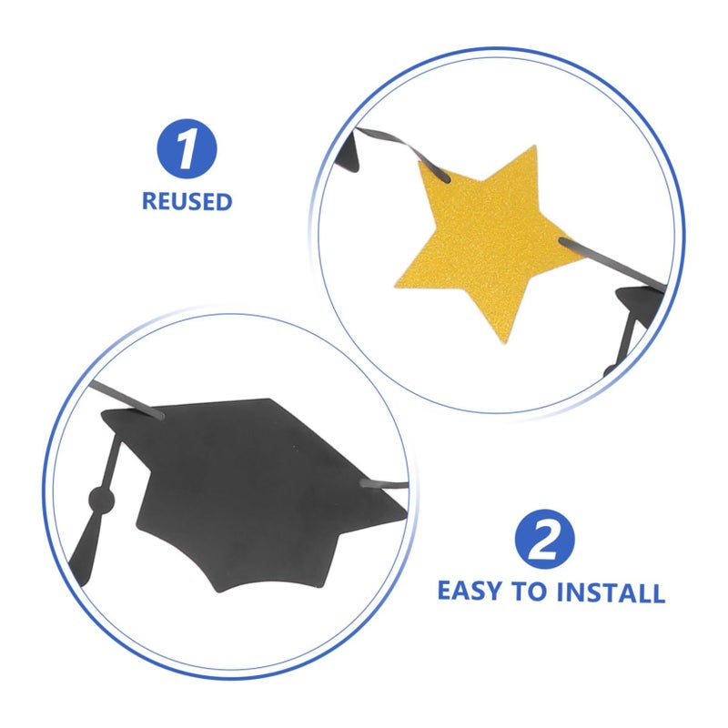 Graduation Party Star Banner Garland Easy Assembly Decoration For Class Of Kindergarten To University - Image 4
