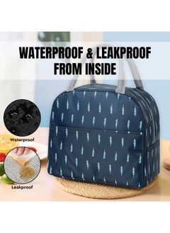 Tediline Lunch Bag Blue Feather Design Reusable Insulated, Waterproof  Bag for Kids or Adults, Perfect for Lunch Boxes, Tiffin Boxes, Picnics, Work, or School - pzsku/ZFA3BBF8DF77258468AC1Z/45/_/1735383612/2d51df65-7621-4050-a81f-c8478b59191a