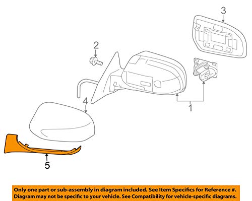 Subaru Genuine Subaru 91054AJ10A Cover Cap Out Mirror Right Lower 1 Pack - Image 1