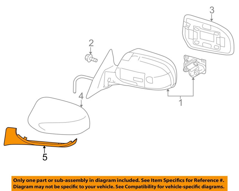 Subaru Genuine Subaru 91054AJ10A Cover Cap Out Mirror Right Lower 1 Pack - Image 2